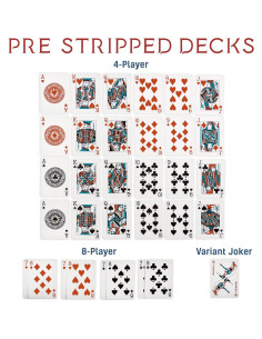 Juego de Cartas Brybelly Euchre - 2 Barajas Pre-Cortadas 33 Cartas 2