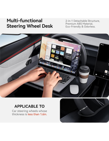 Mesa de Escritorio Plegable YONZEE para Volante y Almacenaje