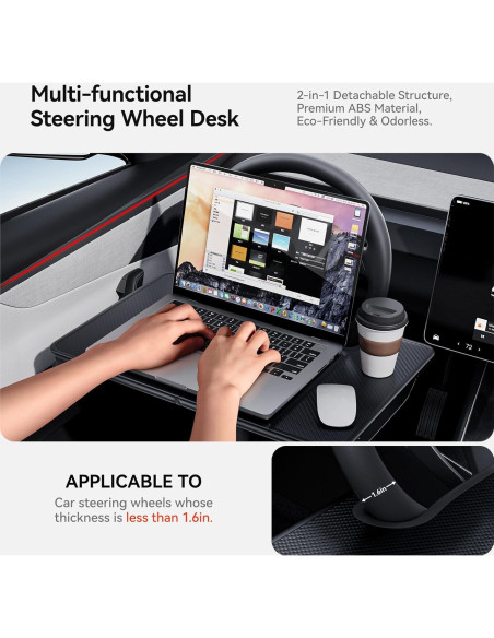 Mesa de Escritorio Plegable YONZEE para Volante y Almacenaje