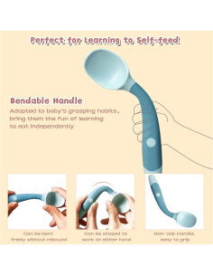 Utensilios para Niños NeigeTec - Cuchara y Tenedor Flexibles 2 Set 2