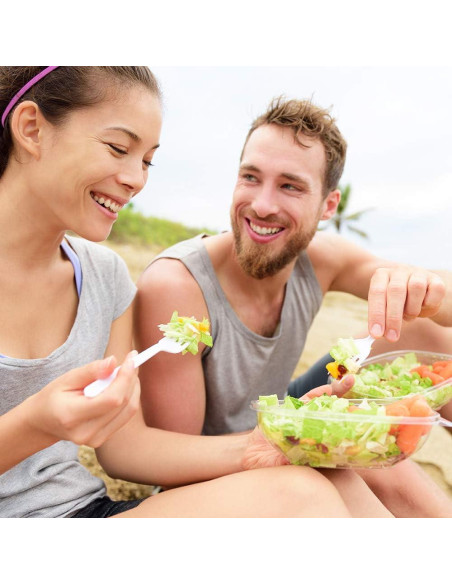 400 Tenedores Desechables BluShine Plástico Pesado 15.24cm