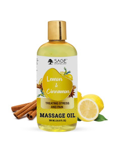 Aceite de Masaje Corporal Sage Apothecary 300 ml - Limón y Canela