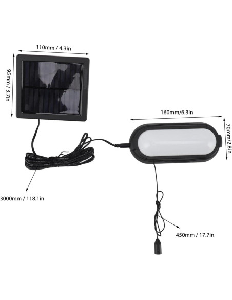 Luz Colgante Solar LED Lwuey 16.99x11.99cm Impermeable