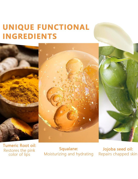 Bálsamo Labial Natural Jutqut 2PCS Cúrcuma 5g Hidratante