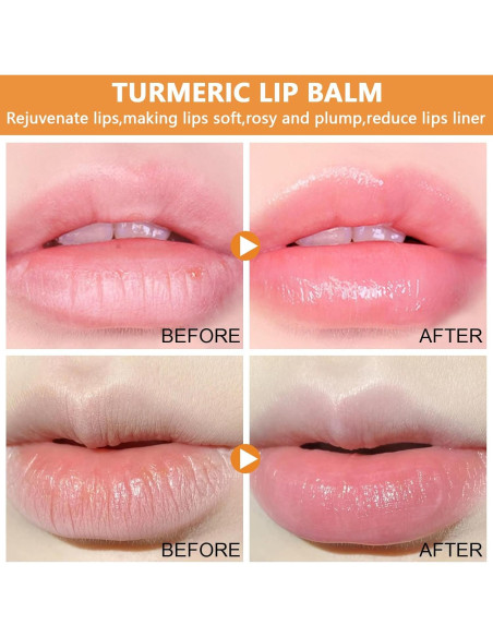 Bálsamo Labial Natural Jutqut 2PCS Cúrcuma 5g Hidratante
