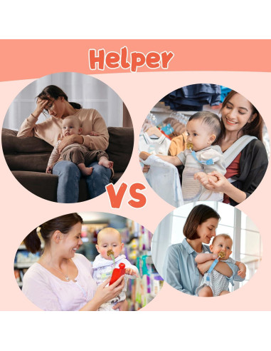 Babygoal Clips de Chupete Florales - Paquete de 6 Unidades