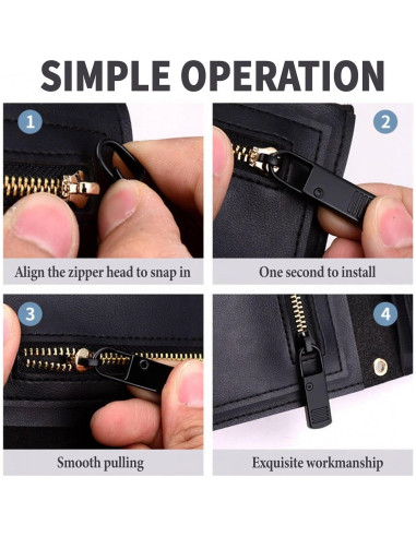 Tiradores de Cremallera Desmontables IVICOO - 8 Pcs, 2 Tamaños