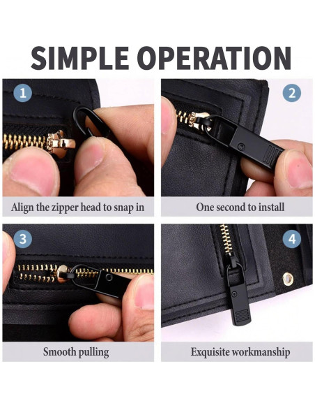 Tiradores de Cremallera Desmontables IVICOO - 8 Pcs, 2 Tamaños