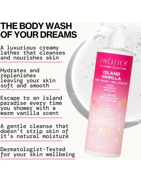 Gel de Ducha Vainilla de Isla Pacifica 354 ml Hidratante