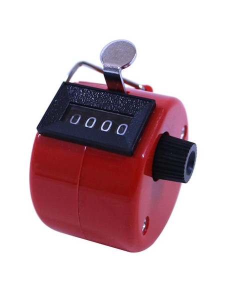 Contador de Tally Manual 4 Dígitos HwdjiSW - Rojo