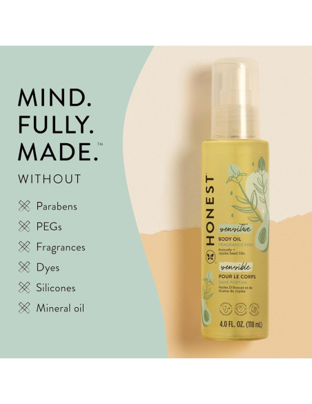 Aceite Corporal Hidratante The Honest Company 118.3 ml Vegano