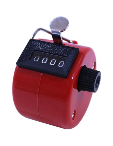 Contador de Tally Manual 4 Dígitos HwdjiSW - Rojo