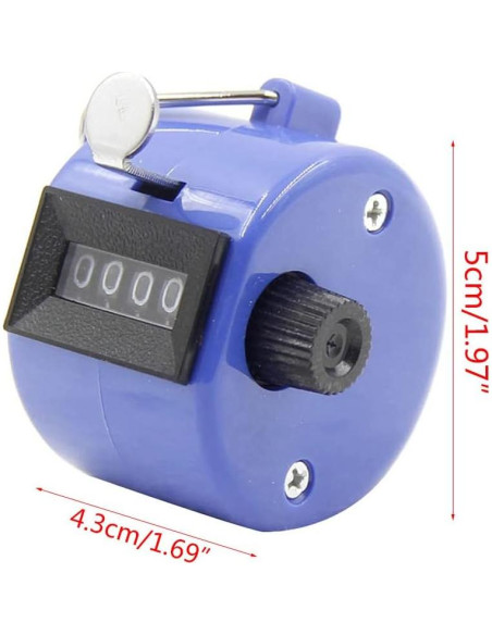 Contador de Tally Manual 4 Dígitos HwdjiSW - Rojo