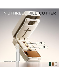 Cortador de Pastillas Niuthreee - Divisor Ajustable 1/4 y 1/2 2