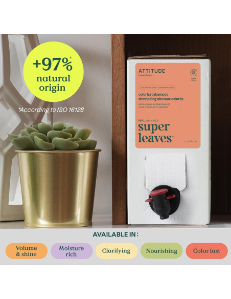 Champú Colorlast ATTITUDE 1995 ml Vegano para Cabello Tratado