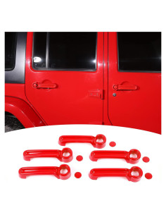 Cubiertas de Manija de Puerta y Maletero SQQP para Jeep Rojo