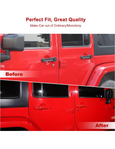 Cubiertas de Manija de Puerta y Maletero SQQP para Jeep Rojo 2