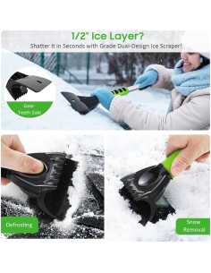 Raspador de Hielo y Cepillo de Nieve YeewayVeh 99 cm Verde 2