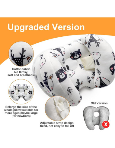 Almohada de Soporte para Cabeza y Cuello KAKIBLIN Bebé 2 en 1