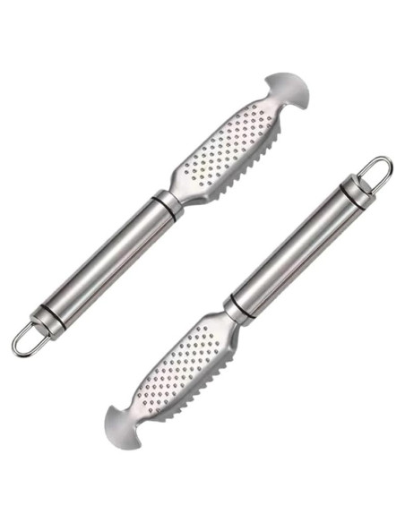 Paquete de 2 Escaladores de Pescado Fvokle Acero Inoxidable
