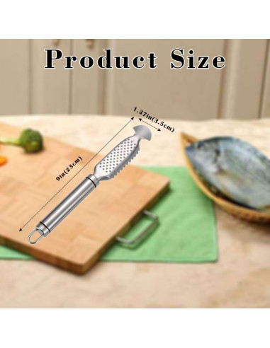 Paquete de 2 Escaladores de Pescado Fvokle Acero Inoxidable