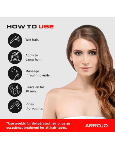 Mascarilla Acondicionadora ARROJO 151.4 ml - Cabello Seco y Dañado