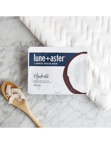 Mascarilla de Tela Hidratante Lune+Aster - 1 Cuenta Mascarilla de Tela Hidratante Lune+Aster - 1 Cuenta