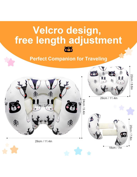 Almohada de Soporte para Cabeza y Cuello KAKIBLIN Bebé 2 en 1