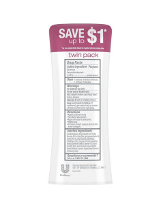 Desodorante Antitranspirante Dove Coco Cuidadoso 73.9g x2 2