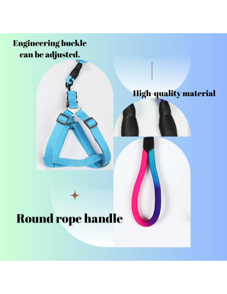 Juego de 2 Arnés y Correa Ajustable para Cerdo Mini TTMIMIK Juego de 2 Arnés y Correa Ajustable para Cerdo Mini TTMIMIK