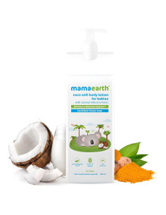 Loción Corporal Suave Mamaearth Bebés 400ml Coco y Cúrcuma