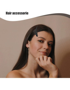 3 Clips de Pelo Cocodrilo KALLORY Negros para Mujeres y Niñas 2