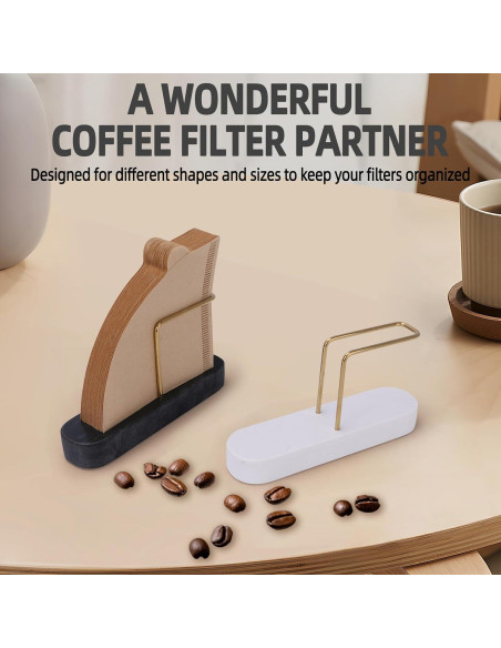 Soporte para Filtros de Café MARBODARY de Mármol Blanco