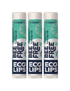 Bálsamo Labial Vegano Eco Lips Menta Dulce Paquete de 3