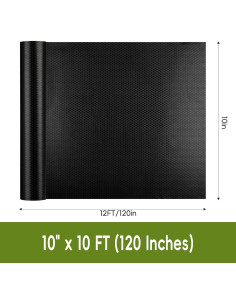 Forro de Estante Autoadhesivo HOIIOH 25 cm x 3.66 m Negro 2