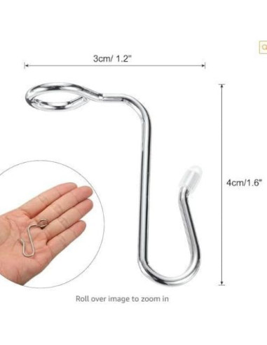 Ganchos Conectores de Percha FAMSTURLON Plateados - Paquete de 50