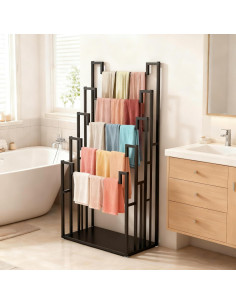 Soporte de Exhibición de Bufandas Tonchean 5 Niveles Metal Negro 2