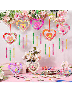 Kit de Campana de Viento DIY Colingmill Corazón 30 Piezas 2