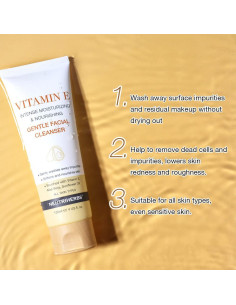 Limpiador Facial Neutriherbs Vitamina E 130g Suave para Piel 2