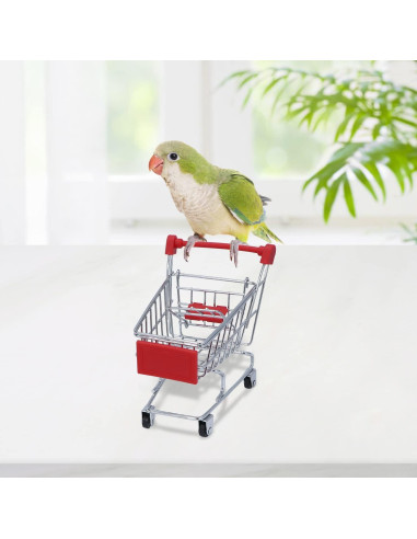 Juguetes para Aves Wontee - 3 Piezas: Carrito, Patineta, Anillo