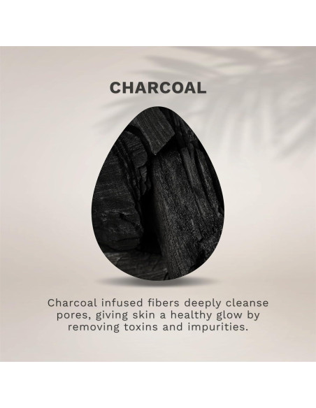 Esponjas Exfoliantes Faciales KOL - 12 Unidades Infundidas con Carbón