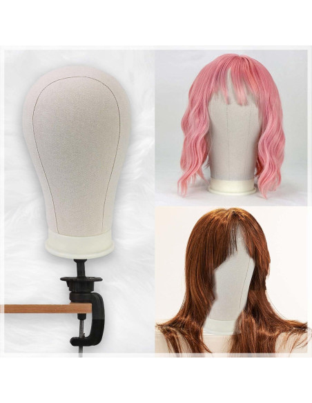 Cabeza de Lienzo Beauty Trendz 22" para Pelucas - Soporte Duradero