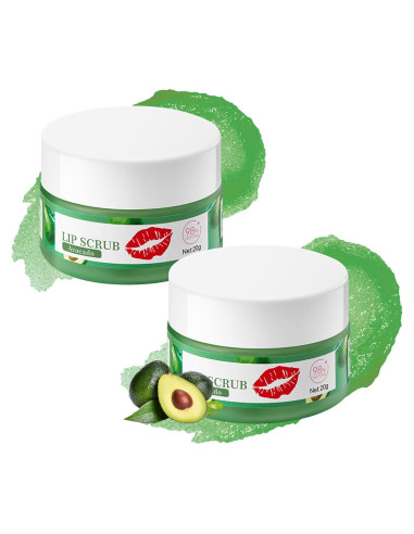 Kit Exfoliación Labios JunKuJK 2PCS Acondicionador Aguacate