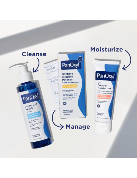Parche Invisible PanOxyl para el Día - 40 Parches (20 Grandes y 20 Pequeños) - Ácido Salicílico y Extracto de Té Verde Parche Invisible PanOxyl para el Día - 40 Parches (20 Grandes y 20 Pequeños) - Ácido Salicílico y Extracto de Té Verde