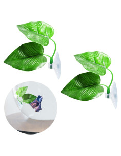 Hojas de descanso para peces Betta Zickupy - 2 piezas