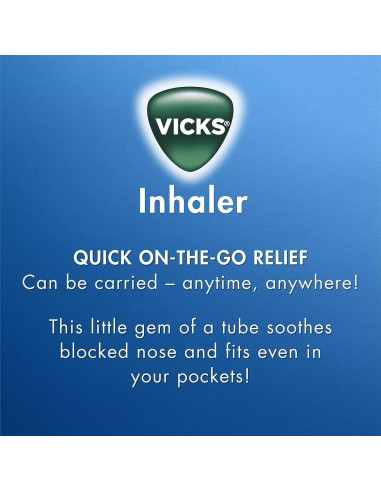 Inhalador Nasal Vicks Procter & Gamble, 2 Unidades, Aroma Mentol