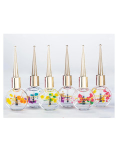 Aceite de Cutícula MISSVNINE 6 Pack con Vitamina E y Flores
