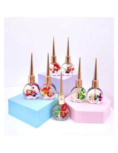 Aceite de Cutícula MISSVNINE 6 Pack con Vitamina E y Flores 2