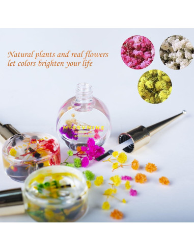 Aceite de Cutícula MISSVNINE 6 Pack con Vitamina E y Flores