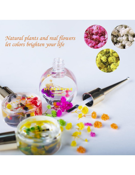 Aceite de Cutícula MISSVNINE 6 Pack con Vitamina E y Flores